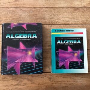 "University of Chicago Algebra" Textbook and Solution Manual, by Scott Foresman